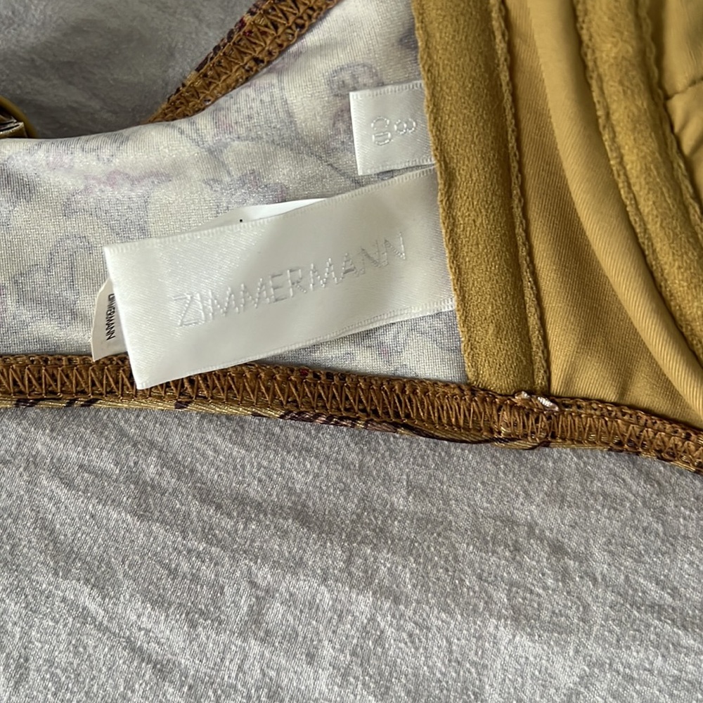 Zimmermann three piece swimsuit never been worn. Size 3 US 10 - Picture 3 of 11
